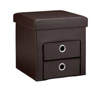 Relaxdays Tabouret de rangement carré pliant
