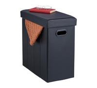 Relaxdays Tabouret noir similicuir