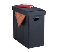 Relaxdays Tabouret noir similicuir