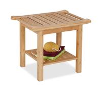 Relaxdays Tabouret de salle de bain avec poignées