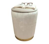 Relaxdays Tabouret en velours avec rangement