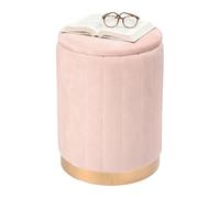Relaxdays Tabouret en velours avec rangement