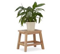 Relaxdays Tabouret en noyer