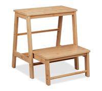 Relaxdays Tabouret pliable en bambou