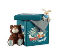 Relaxdays Tabouret pliable enfant couvercle