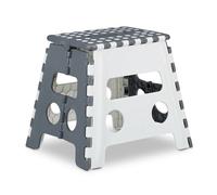 Relaxdays Tabouret Pliable, Tabouret Pour Enfants, Escabeau, Tabouret Jusqu'à 120 Kg Gris