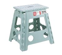 Relaxdays Tabouret Pliable XL, transportable, Salle de Bain, Camping, 39 x 39 x 32 cm, Jusqu’à 150 kg, Plastique