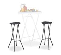 Relaxdays Tabouret pliant de jardin BASTIAN