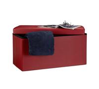 Relaxdays Tabouret pliant similicuir pouf pliable