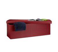 Relaxdays Tabouret pliant similicuir pouf pliable