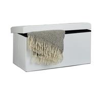 Relaxdays Tabouret pliant similicuir pouf pliable