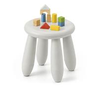 Relaxdays Tabouret pour Enfants, 26 cm, léger, indéformable, Lavable à l'éponge, Plastique, Blanc