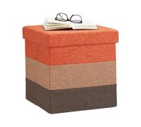 Relaxdays Tabouret rembourré rayures colorées