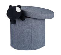 Relaxdays Tabouret rond pliant rangement