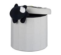 Relaxdays Tabouret rond pliant rangement