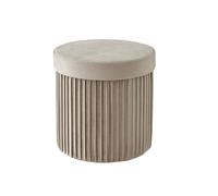 Relaxdays Tabouret velours avec rangement intégré