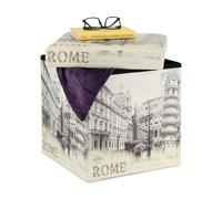 Relaxdays Tabouret vintage avec rangement