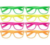Relaxdays, Taille Unique, Funny, Carnival, Halloween, Festival Lot soirées, Lunettes pour le carnaval, néon, HLP 4,5x14,5x15 cm, colorées, Enfants unisexes, 10027933, multicolore (Lot de 2)