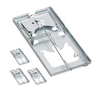 Relaxdays Tapette Souris, Lot de 4, Surface de Capture dentelée, réutilisable, Haute Puissance, métal, piège, argenté