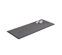 Relaxdays Tapis anti-salissures 80 x 200 cm - Paillasson intérieur fin, grand, gris/noir