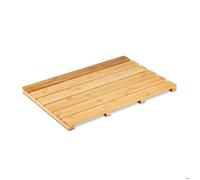 Relaxdays tapis de bain en bambou, 54x36 cm, caillebotis pour sauna, douche, intérieur & extérieur, antidérapant, nature