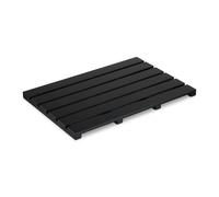 Relaxdays Tapis de bain en bambou noir