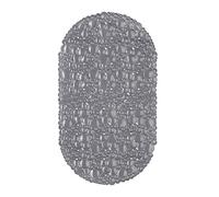 Relaxdays Tapis de Bain Ovale, LXP 67 x 38 cm, Lavable, Massage, Support de Baignoire antidérapant, ventouses, Gris