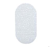 Relaxdays Tapis de bain pour baignoire Aspect pierre, tapis de bain antidérapant, avec ventouses, lavable, LxP: 36 x 68 cm, blanc
