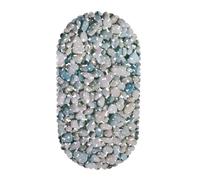 Relaxdays Tapis de bain pour baignoire Aspect pierre, tapis de bain antidérapant, avec ventouses, lavable, LxP: 36 x 68 cm, nature