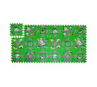 Relaxdays Tapis de jeu circuit, 18 pièces, sans risque, mousse EVA, pour chambre d'enfant, 178,5 x 90 cm, multicolore