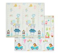 Relaxdays Tapis de jeu pliable avec motifs animaux
