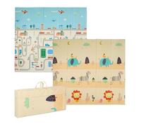 Relaxdays Tapis de Jeu Pliable, sans polluants, 200x180 cm, en Mousse XPE, Tapis Rampant, Enfant, bébé, Multicolore