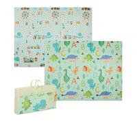 Relaxdays Tapis de jeu pliable, sans polluants, réversible, 200 x 150 cm, en mousse XPE, tapis rampant bébé, multicolore
