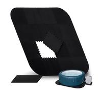 Relaxdays Tapis de Piscine, Lot de 17, 1,2×216×216 cm, Mousse EVA, Noir | carré, protection fond