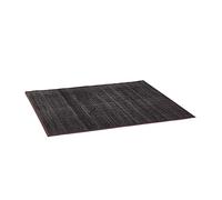 Relaxdays Tapis de salle de bain Bambou 100 x 80 cm Douche Tailles différentes Couche antidérapante, noir