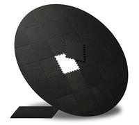Relaxdays Tapis de Sol Piscine Rond, Ø 370 cm, 41 pièces, Mousse EVA, Noir | protection fond