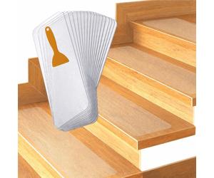 Relaxdays Tapis d'escalier autocollants, 15 pièces