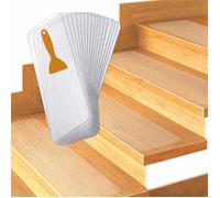 Relaxdays Tapis d'escalier lot de 15 tapis antidérapant L x P : 60 x 15 cm pour escaliers autocollant transparent