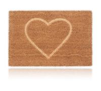 Relaxdays Tapis en coco avec cœur
