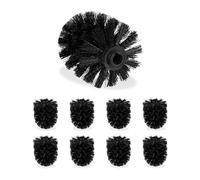 Relaxdays Lot de 9 têtes de rechange brosse WC