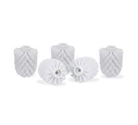 Relaxdays Tête de Rechange pour Brosse WC Lot de 10 Orifice intérieur 9,5 mm Diamètre 8 cm, Blanc