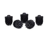 Relaxdays Tête de Rechange pour Brosse WC Lot de 5 Orifice intérieur 9,5 mm Diamètre 8 cm, 2 Couleurs