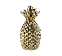 Relaxdays Tirelire ananas doré en lot de 8