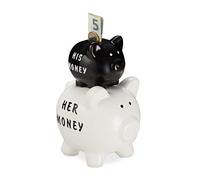 Relaxdays Tirelire cochon His & Her Money