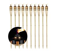 Relaxdays Torche de jardin bambou lot de 10