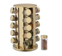 Relaxdays Tourniquet à épices avec pots en verre