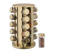 Relaxdays Tourniquet à épices avec pots en verre