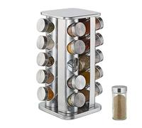 Relaxdays Tourniquet à épices avec 20 pots
