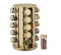 Relaxdays Tourniquet à épices avec pots en verre