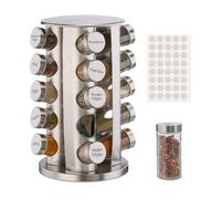 Relaxdays Tourniquet à épices avec pots en verre